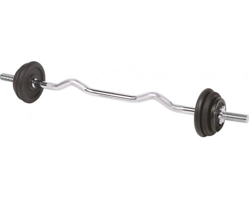 inSPORTline Barbell Bar EZ Curl z obciążeniami w zestawie 20kg - 13694