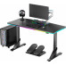 Gaming galds Ultradesk ULTRADESK Gaming galds dla gracza IRON BLACK, 132,5x60,5 cm, 71-81  cm, mechaniczna regulacja wysokości