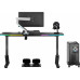 Gaming galds Ultradesk ULTRADESK Gaming galds dla gracza IRON BLACK, 132,5x60,5 cm, 71-81  cm, mechaniczna regulacja wysokości