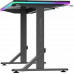 Gaming galds Ultradesk ULTRADESK Gaming galds dla gracza IRON BLACK, 132,5x60,5 cm, 71-81  cm, mechaniczna regulacja wysokości