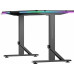 Gaming galds Ultradesk ULTRADESK Gaming galds dla gracza IRON BLACK, 132,5x60,5 cm, 71-81  cm, mechaniczna regulacja wysokości