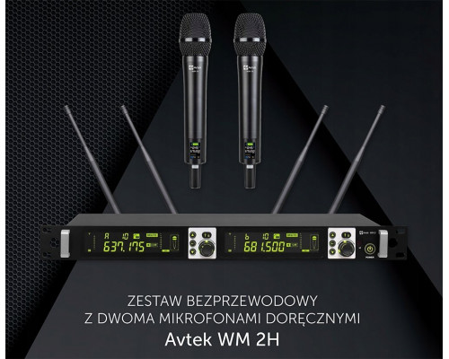 Avtek Avtek WM 2H Zestaw bezprzewodowy z dwoma mikrofonami doręcznymi