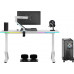 Gaming galds Ultradesk Iron White 132.5 cmx60.5 cm