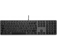 LMP Large Font USB Keyboard 110 keys wired USB keyboard with 2x USB and aluminum upper cover - French AZERTY - space gray