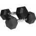 Rebel Dumbbells cast iron gumowane HEX 2x8 kg REBEL ACTIVE