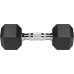 Rebel Dumbbells cast iron gumowane HEX 2x8 kg REBEL ACTIVE