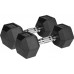 Rebel Dumbbells cast iron gumowane HEX 2x10 kg REBEL ACTIVE