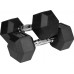 Rebel Dumbbells cast iron gumowane HEX 2x10 kg REBEL ACTIVE