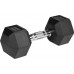 Rebel Dumbbells cast iron gumowane HEX 2x10 kg REBEL ACTIVE