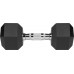 Rebel Dumbbells cast iron gumowane HEX 2x10 kg REBEL ACTIVE