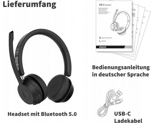 GEQUDIO GEQUDIO Schnurlos Bluetooth Headset GB-2 (ohne USB-Adapter)