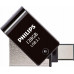 Pendrive Philips Philips 2 in 1 OTG         128GB USB 3.1 + USB C Midnight Black
