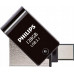 Pendrive Philips Philips 2 in 1 OTG         128GB USB 3.1 + USB C Midnight Black