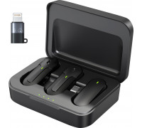 Medialove Mikrofony bezprzewodowe krawatowe K83 + powerbank