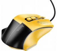 Hoco HOCO mysz komputerowa gamingowa przewodowa USB A 3600DPI GM31 czarno żółta