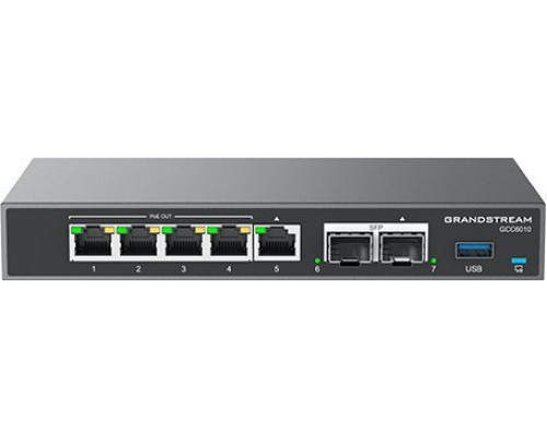 GrandStream Grandstream GCC6010 UC+Networking (VPN, NGFW/UTM, Switch, Centrala IP) z 2x2,5 Gb SFP i 5xGbE