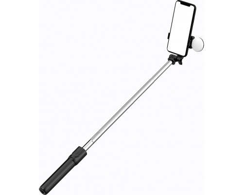 Selfie nūjiņa Hurtel Selfie nūjiņa WR1YXS teleskopisks tripods 0.71m ar apaļo lampu - black