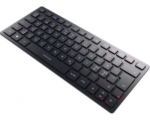 Cherry KW 9200 MINI klawiatura Uniwersalne USB + RF Wireless + Bluetooth QWERTY Skandynawia Czarny