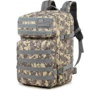 LeanToys Plecak Militarny Wojskowy Taktyczny Siwy 40-60L