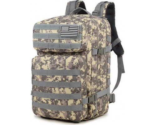 LeanToys Plecak Militarny Wojskowy Taktyczny Siwy 40-60L