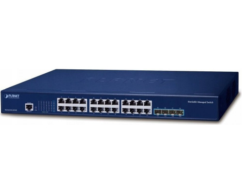 Switch Planet PLANET Layer 3 24-Port 10/100/1000T  L3 Gigabit Ethernet (10/100/1000) 1U Blue