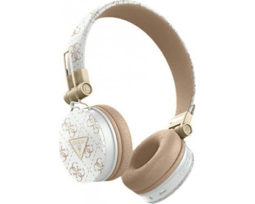 Guess ENC GUBH70E4PTMH on-ear headphones white 4G Triangle Round Shape
