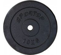 Sportop load cast iron black 10 kg fi28