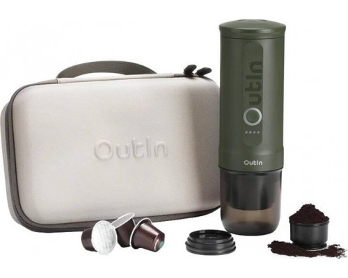 Outin ML Zestaw przenośny ekspres do kawy Outin Nano 7500mAh (Green) + etui ochronne