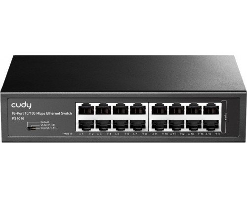 Cudy FS1016 network switch Fast Ethernet (10/100) Black