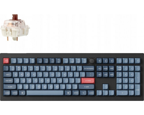 Keychron - V6 Max QMK/VIA Wireless Custom Mechanical Keyboard - mechaniczna Fully Assembled Knob Brown