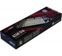 LORGAR Azar 514, Wired mechanical gaming keyboard, RGB backlight, 1680000 colour variations, 18 modes, keys number: 104, 50M clicks, linear dream switches, spring cable up to 3.4m, ABS plastic+metal, magnetic cover, 450*136*39mm, 1.17kg, white, EN+RU layo