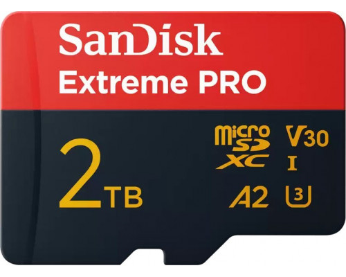 SD  SanDisk Extreme PRO MicroSDXC 2 TB Class 10 UHS-I/U3 A2 V30 (SDSQXCD-2T00-GN6MA)