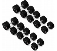HMS Dumbbells HPC Set poliuretanowe 10 x Various types of loads included (27.5 - 37.5 kg)