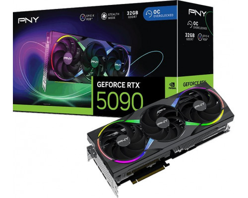 PNY GeForce RTX 5090 ARGB EPIC-X RGB Overclocked 32GB GDDR7 (VCG509032TFXXPB1-O)