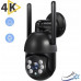 Zewnętrzna Wifi Obrotowa 8MPx Bezprzewodowa Ultra HD ZOOM CZARNA [TUYA BLACK]