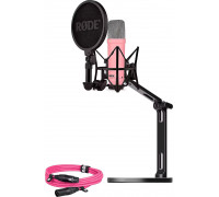 Rode NT1 Signature różowy + kabel XLR + statyw biurkowy (BUROINT1PK)