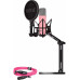 Rode NT1 Signature różowy + kabel XLR + statyw biurkowy (BUROINT1PK)
