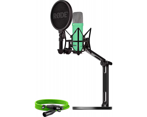 Rode NT1 Signature zielony + kabel XLR + statyw biurkowy (BUROINT1GN)