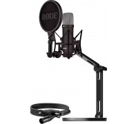 Rode NT1 Signature czarny + kabel XLR + statyw biurkowy (BUROINT1BK)