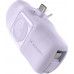 Mini powerbank Wozinsky WF16-YCS 5000mAh 15W USB-C with a built-in kablem USB-C i ładowarką do Apple Watch - violet