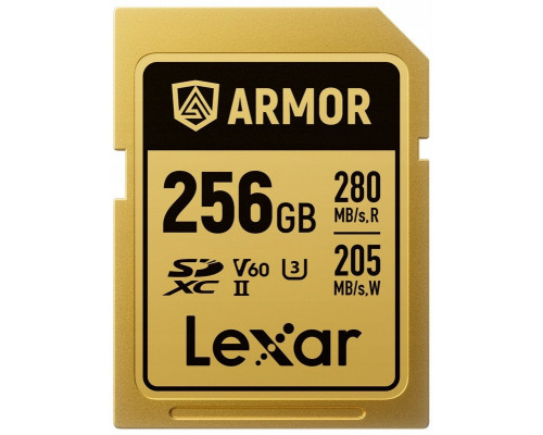 SD  Lexar Armor Gold SDXC 256 GB Class 10 UHS-II/U3 V60 (LSDAMGL256G-RNNNG)