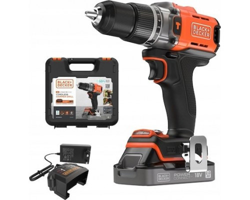 Black&Decker Akku-Schlagbohrschr. 18V 2Ah. Kof BCD383D1XK