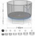 NeoSport Garden Trampoline 6ft/183cm With outer mesh i drabinką