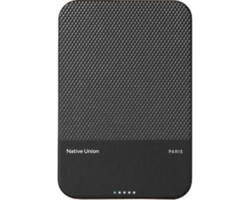 Native Union (Re)Classic Power Bank - Magnetic  10000 mAh kompatybilny  MagSafe i Qi2, kabel USB-C - USB-C 15 cm w zestawie (black)