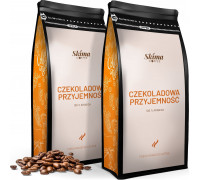 SkimaCoffee Zestaw 1kgX2 CZEKOLADOWA PRZYJEMNOŚĆ 100% ARABICA Świeżo Palona do ekspresu