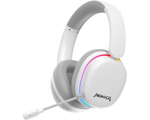 Marvo MONKA ECHO RS, s�uchawki z mikrofonem, bia�a, pod�wietlona, Tri-mode