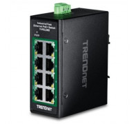 Switch TRENDnet 8-Port Industrial Fast Ethern. PoE+ DIN-Rail Switch