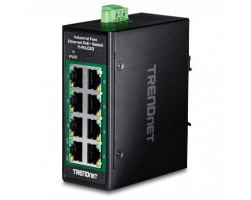 Switch TRENDnet 8-Port Industrial Fast Ethern. PoE+ DIN-Rail Switch
