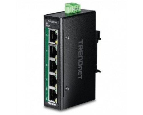 Switch TRENDnet 5-Port Industrial Gigabit PoE+ DIN-Rail Mini Switch