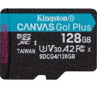 SD  Kingston Canvas Go! Plus (Gen4) MicroSDXC 128 GB Class 10 UHS-I/U3 A2 V30 (SDCG4/128GBSP)